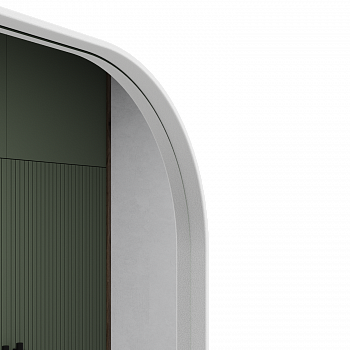 Прямоугольное зеркало в белой металлической раме PERSO L 180 см